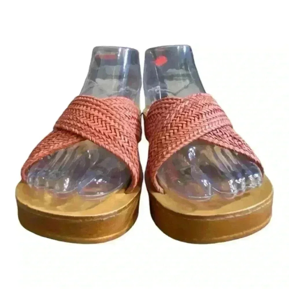 Mila Paoli Slide Sandals Women's Size 10‎ Mauve Weave - Picture 3 of 8